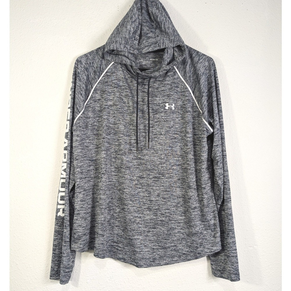 Under Armour Tech Twist Hoodie Size XL Gray Space Dye Loose Fit